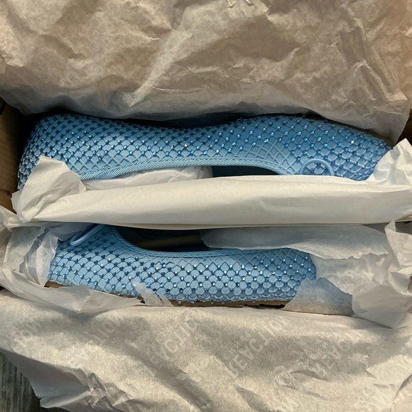 Kenneth Cole Light Blue Textured Flats with Bow Size 9 - Picture 9 of 12